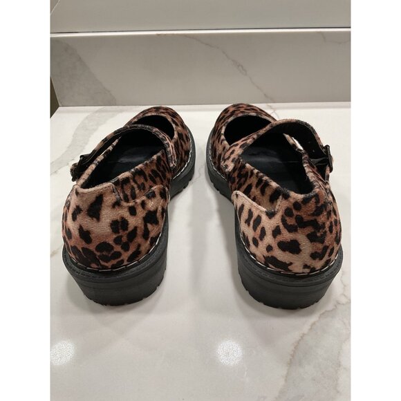 Torrid Mary Jane Velour Leopard Print Chunky Heel Size 9 Wide Grunge Punk 90s - Picture 3 of 7